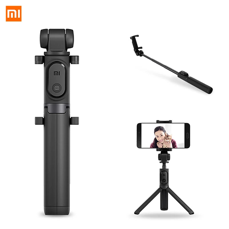 Original Xiaomi Foldable Tripod Monopod Selfie Stick Bluetooth With Wireless Button Shutter Selfie Stick For iOS/Android/Xiaomi