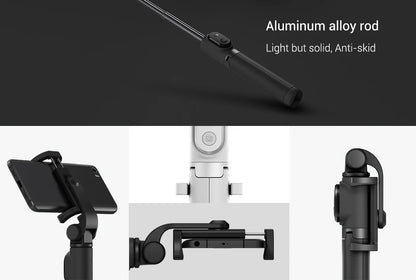 Original Xiaomi Foldable Tripod Monopod Selfie Stick Bluetooth With Wireless Button Shutter Selfie Stick For iOS/Android/Xiaomi