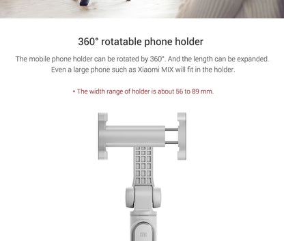 Original Xiaomi Foldable Tripod Monopod Selfie Stick Bluetooth With Wireless Button Shutter Selfie Stick For iOS/Android/Xiaomi