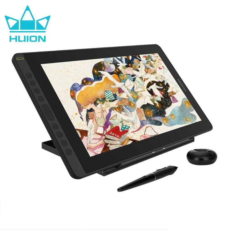 HUION Kamvas 16 2021 Graphics Tablets Monitor with Screen 15.6 Inch Drawing Display Digital Tablet for Android Device PC Win Mac