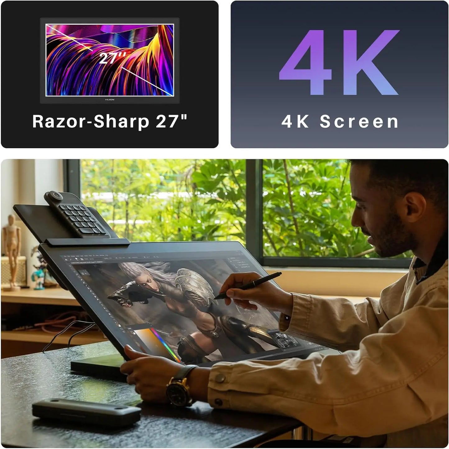 Huion Kamvas Pro 27: El Mejor Monitor de Dibujo 4K para Artistas Digitales y Diseñadores