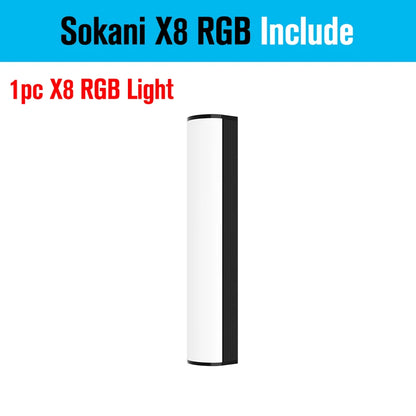 Sokani X8 LED Photography Light Handheld RGB Light Tube Stick Video Soft Lighting APP Remote Control for TikTok YouTube Studio