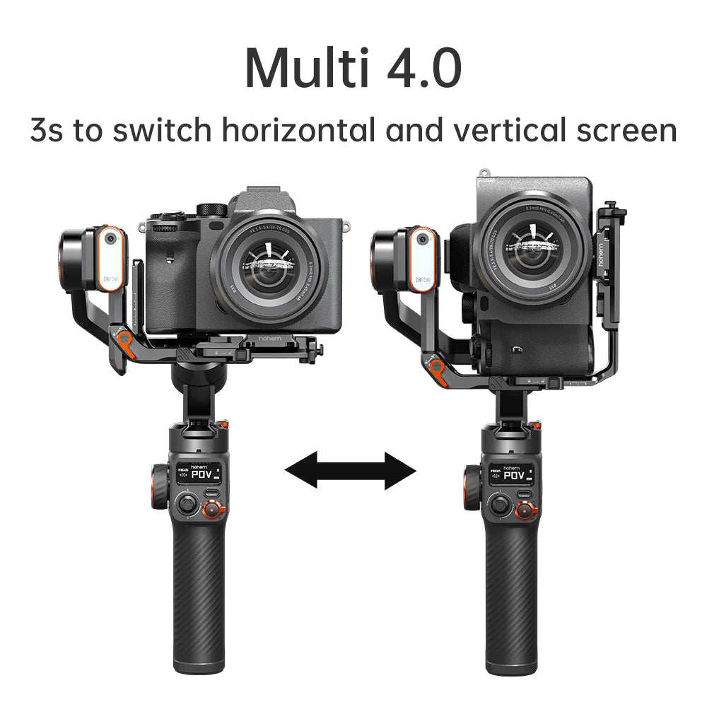 Hohem Official MT2 Kit 3-Axis Gimbal for Mirrorless Camera Stabilizer Camera Sony/Canon/Nikon/Fujifilm/Panasonic with AI Tracker