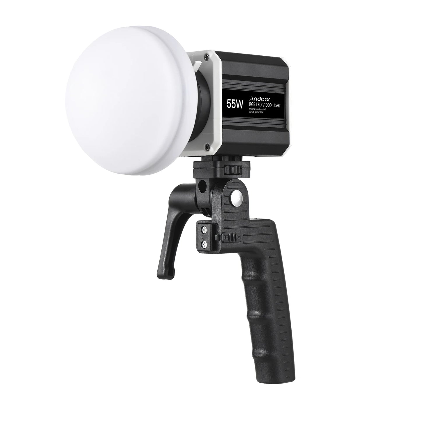 Luz de Vídeo RGB Andoer 55W COB – Iluminación Profesional 2800K-6800K para Fotografía y Streaming