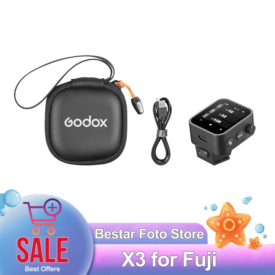 Godox X3 TTL Wireless Flash Trigger with High-definituion OLED Touch Screen Control at Your Fingertips