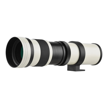 Lente Telefoto Zoom 420-800mm F/8.3-16 T Montura Universal para Canon, Nikon, Sony, Fujifilm y Olympus