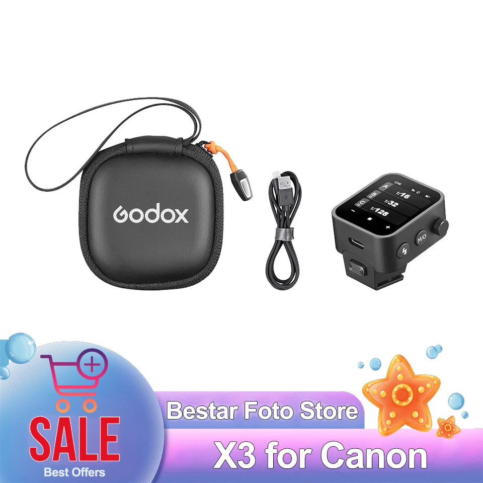 Godox X3 TTL Wireless Flash Trigger with High-definituion OLED Touch Screen Control at Your Fingertips