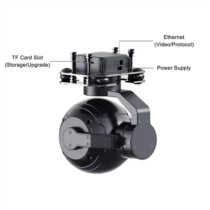 SIYI ZR10 2K 4MP QHD 30X Hybrid 10X Optical Zoom Gimbal Camera 1/2.7" CMOS HDR Starlight Night Vision 3-Axis Stabilizer UAV UGV