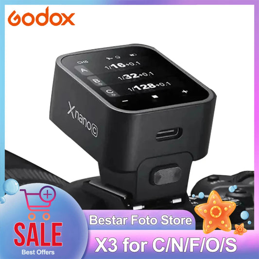 Godox X3 TTL Wireless Flash Trigger with High-definituion OLED Touch Screen Control at Your Fingertips