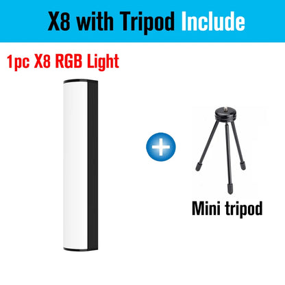 Sokani X8 LED Photography Light Handheld RGB Light Tube Stick Video Soft Lighting APP Remote Control for TikTok YouTube Studio