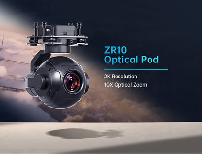 SIYI ZR10 2K 4MP QHD 30X Hybrid 10X Optical Zoom Gimbal Camera 1/2.7" CMOS HDR Starlight Night Vision 3-Axis Stabilizer UAV UGV